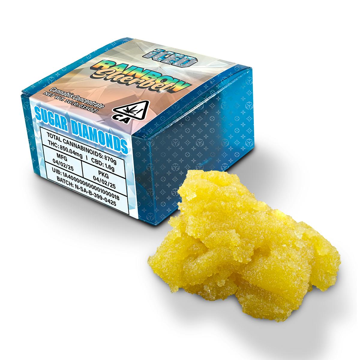 Iced Rainbow Sherbet 1g Sugar Diamonds 77%