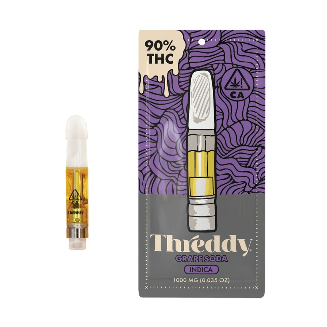Threddy Grape Soda 1g Distillate Cartridge 90%