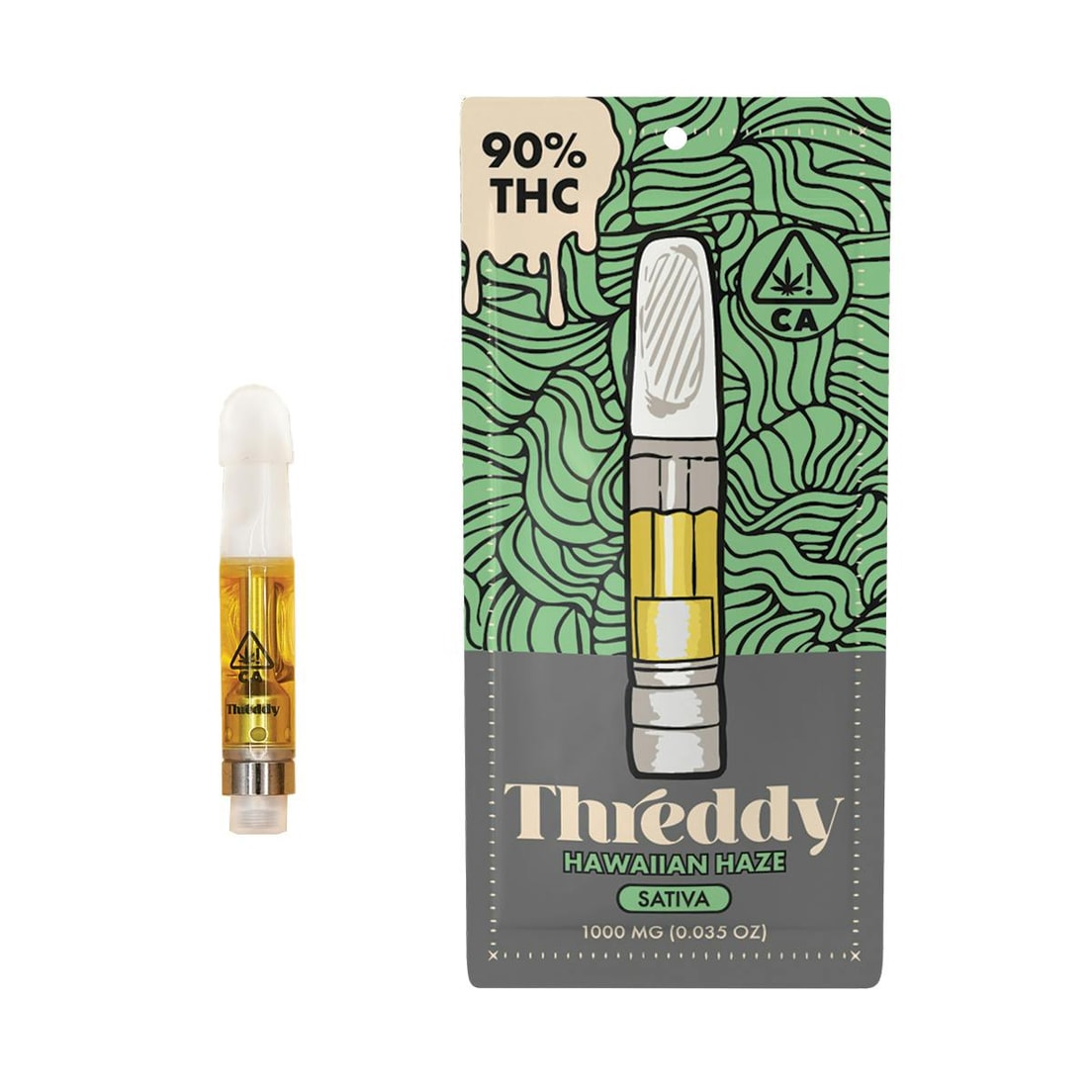 Threddy Hawaiian Haze 1g Distillate Cartridge 90%