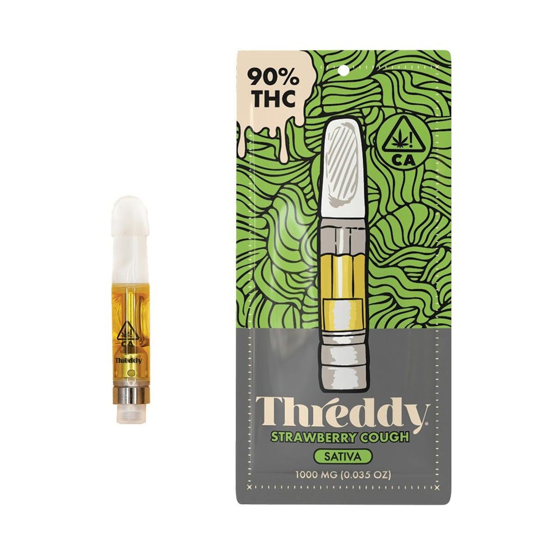 Threddy Strawberry Cough 1g Distillate Cartridge 90%