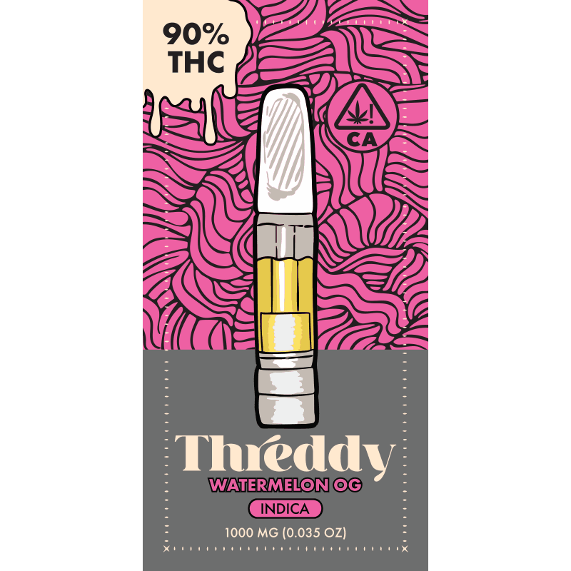 Threddy Watermelon OG 1g Distillate Cartridge 90%