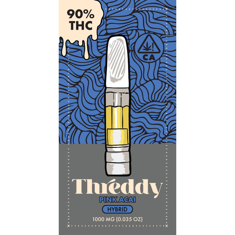 Threddy Pink Acai 1g Distillate Cartridge 90%