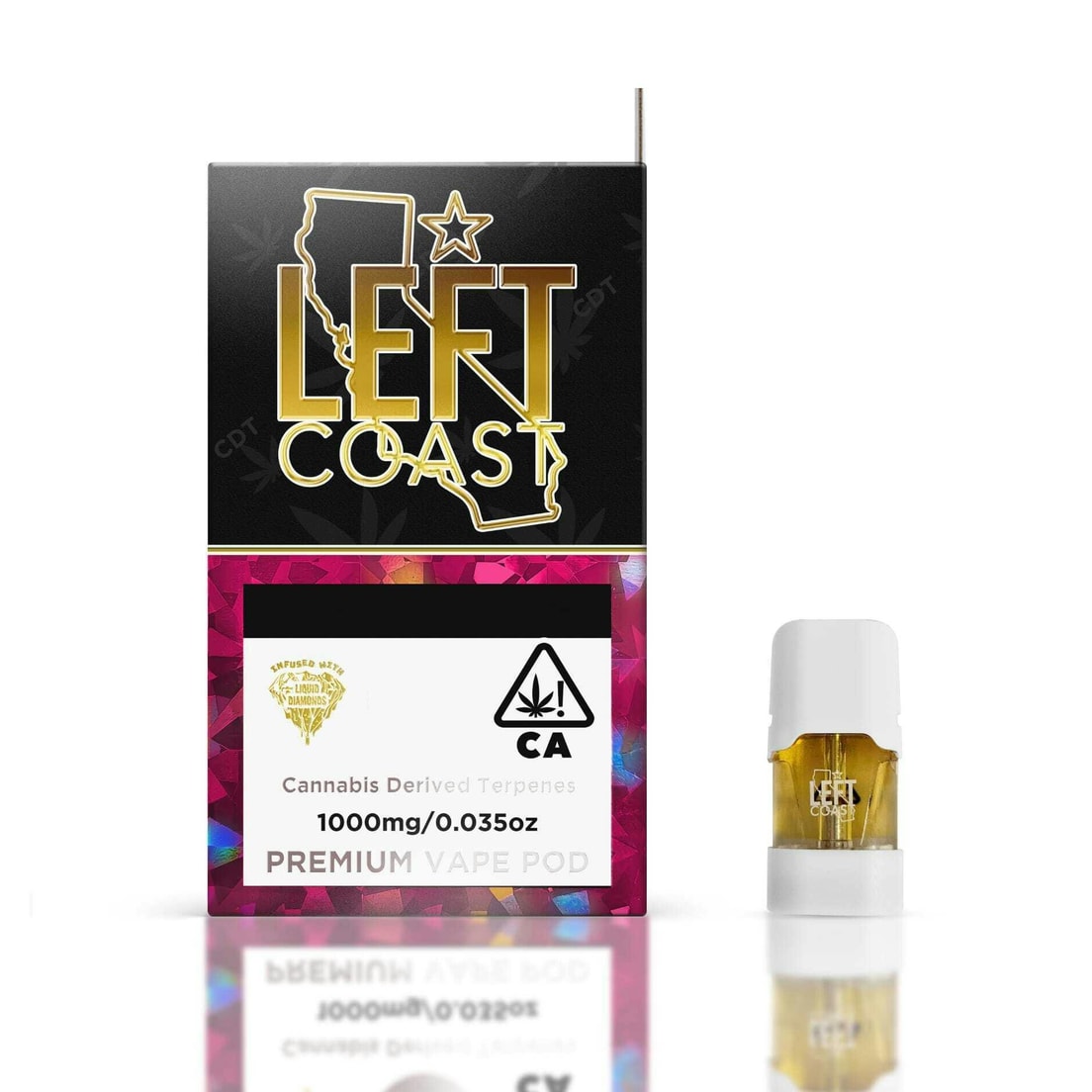 Left Coast Berry Gelato 1g Liquid Diamond Infused Pod 81%