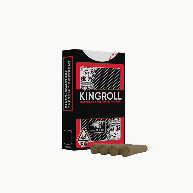 Kingroll Juniors White Rhino x Cannalope Kush 0.75g 4pk Infused Prerolls 42%